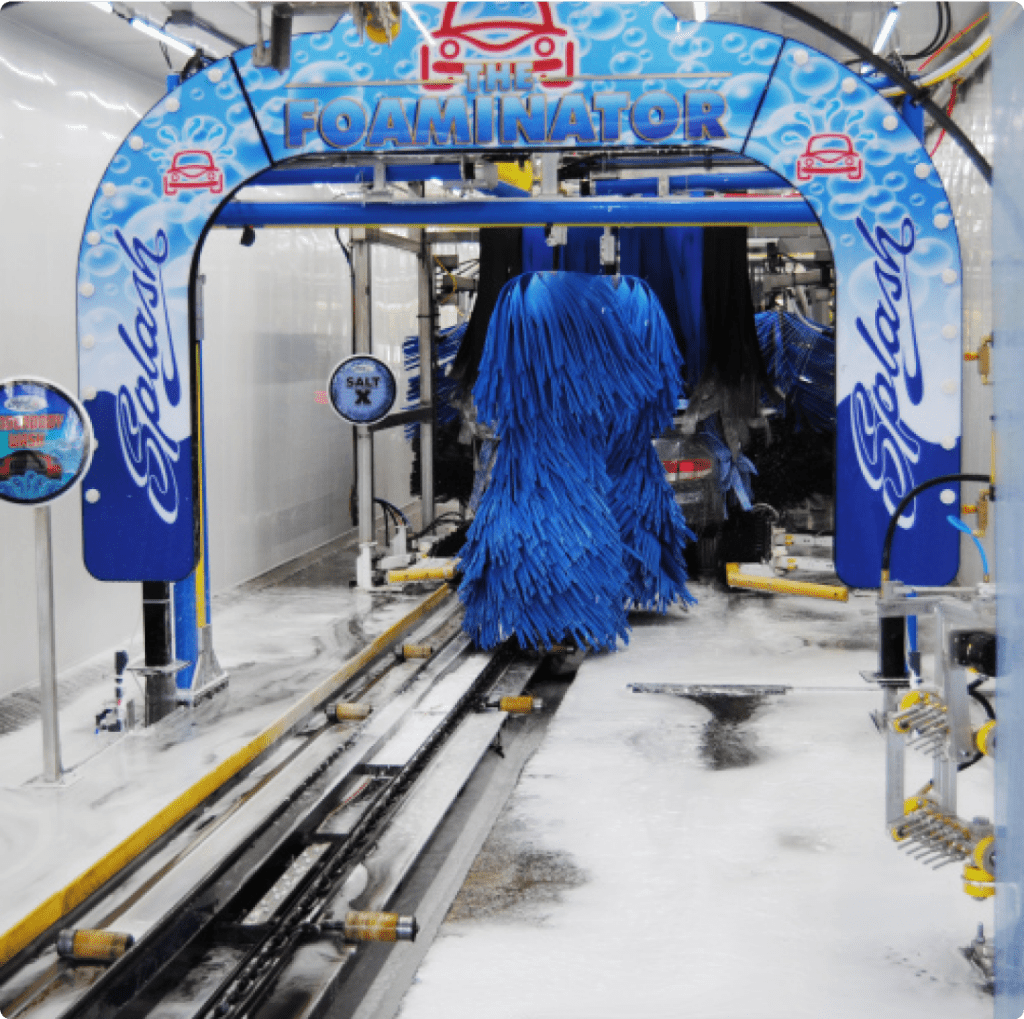 Inside of a carwash